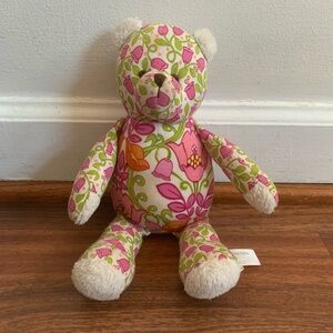 Vera Bradley Baby Bear Lilli Bell 10” Plush Toy  Cottage Boho Floral RN PA-16306
